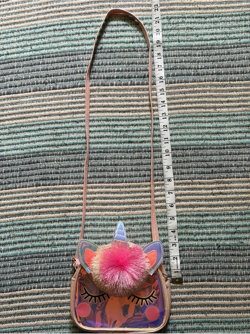 Kids Unicorn Pom-pom Handbag Pink